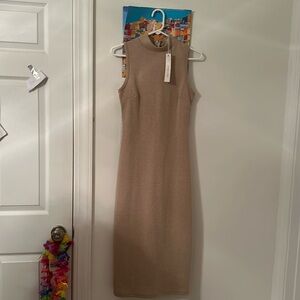 Nude midi dress